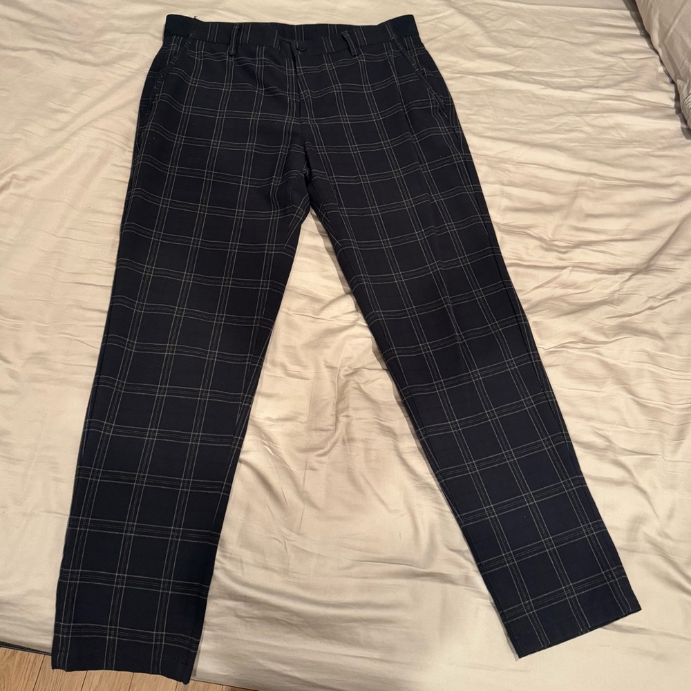 Plaid Black Trousers
